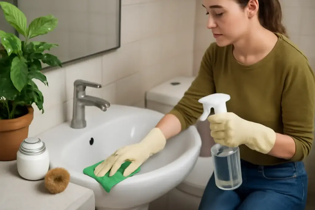 Pulizia green delle superfici bagno: il trucco ecologico che elimina gli odori persistenti