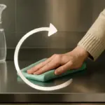 Come pulire le superfici in acciaio inox? Il movimento che evita gli aloni