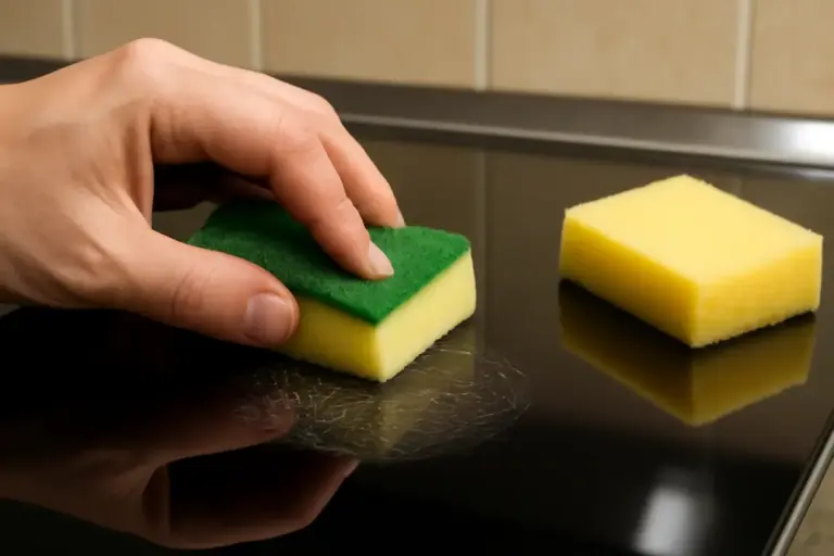 Ha senso usare spugne abrasive sulle superfici lucide? Scopri il rischio reale e cosa usare al posto