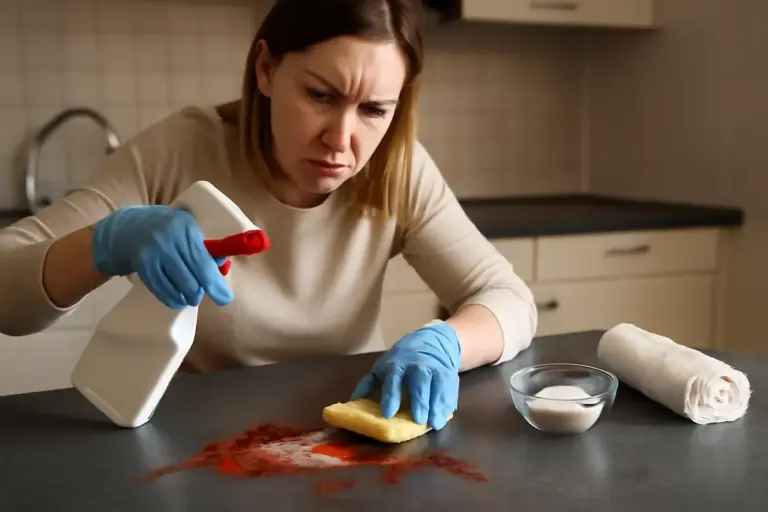 Come eliminare le macchie ostinate sui piani cucina? Le soluzioni poco conosciute
